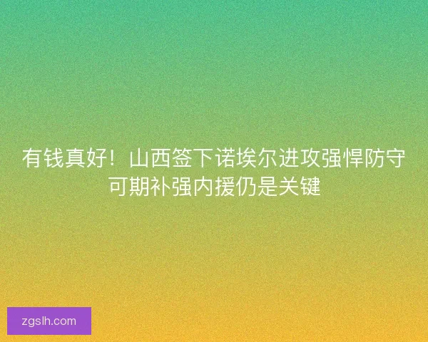 有钱真好！山西签下诺埃尔进攻强悍防守可期补强内援仍是关键